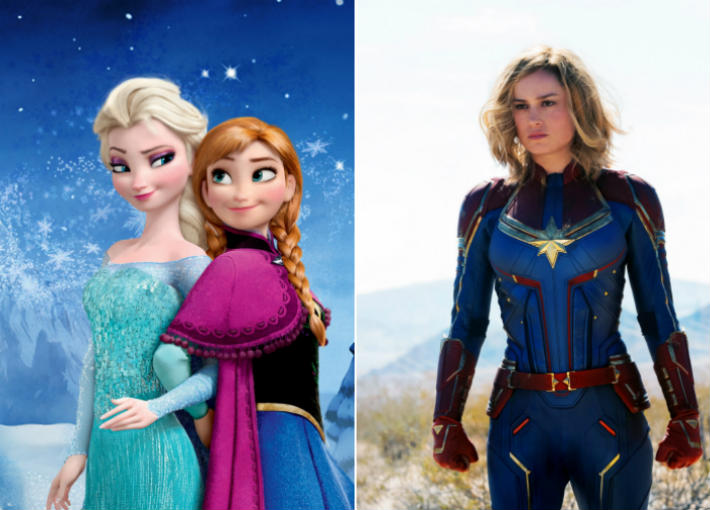 تشابهات بين Frozen وCaptain Marvel