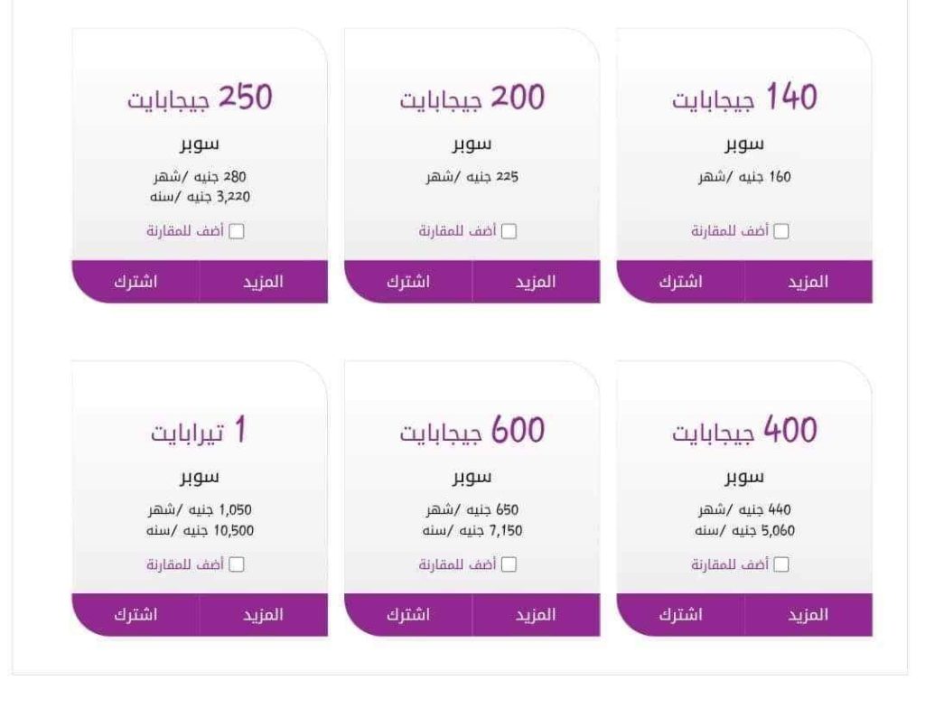 ارتفاع أسعار باقات الإنترنت الأرضي في مصر